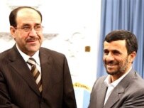 Iraqi Prime Minister Nuri al-Maliki and Iranian President Mahmud Ahmadinejad in Tehran (AFP)