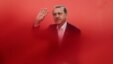 Turkish President Recep Tayyip Erdogan greets supporters during a rally against the failed July 15 military coup in Istanbul on August 7.
