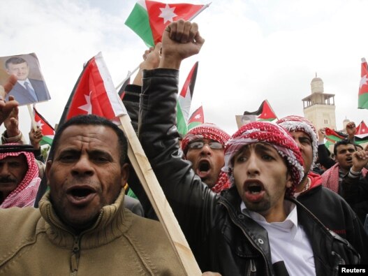 تظاهرات حامیان پادشاه اردن در امان