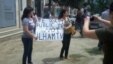 Protesters for media freedom in Baku on May 24