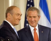 U.S. President George W. Bush (right) and Israeli Prime Minister Ehud Olmert, pictured in May (epa)