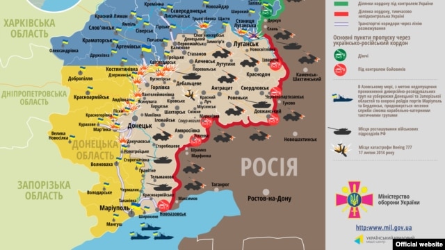 Ситуація в зоні бойових дій на Донбасі, 24 липня 2015 року