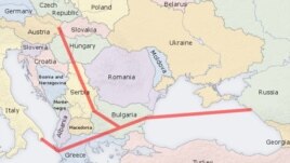 The route of the South Stream gas pipeline