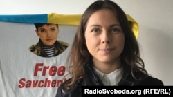 Вера Савченко, сестра украинской военнослужащей Надежды Савченко, приговоренной в России к тюремному сроку.