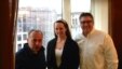 BBG Governors Susan McCue (center) and Michael Meehan (right), meeting in Moscow with Radio Liberty veteran Mikhail Sokolov.