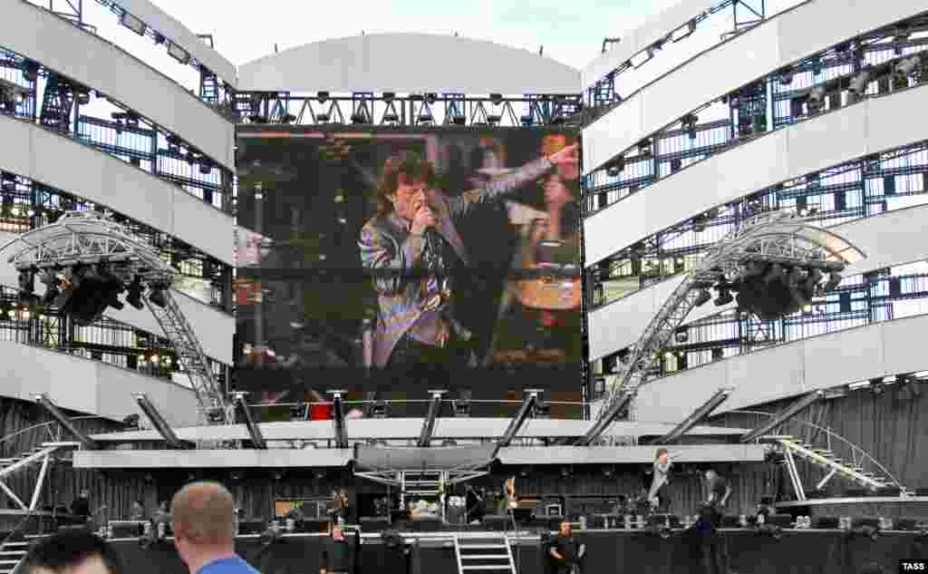 The Stones perform in St. Petersburg, Russia, in 2007, two years after the release of their last studio album, "A Bigger Bang."