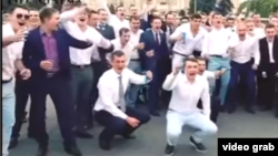 A boisterous FSB cadets' graduation party has raised hackles in Russia.