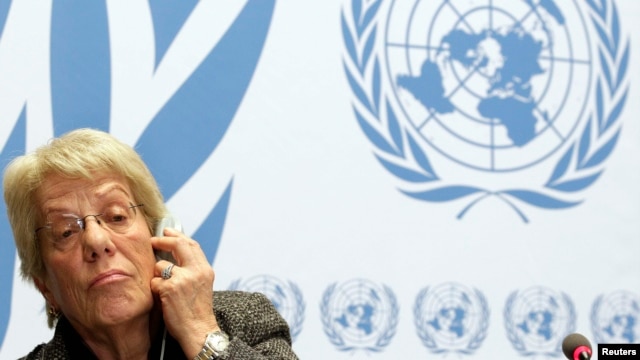 UN investigator Carla del Ponte says that "it is time" for the International Criminal Court to probe war crimes in Syria.