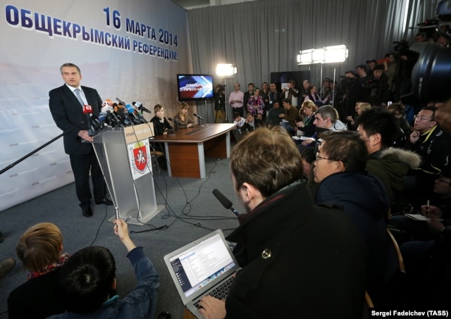 Пресс-конференция премьер-министра Сергея Аксенова, 14 марта 2014 года
