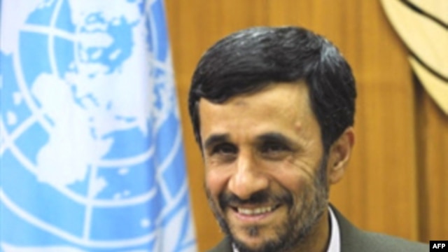 Iranian President Mahmud Ahmadinejad at UN headquarters in New York