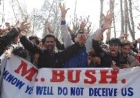 Muslims in India protest as U.S. President George W. Bush arrives in that country in March (epa)