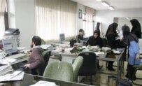 The newsroom of Iran's state-controlled 