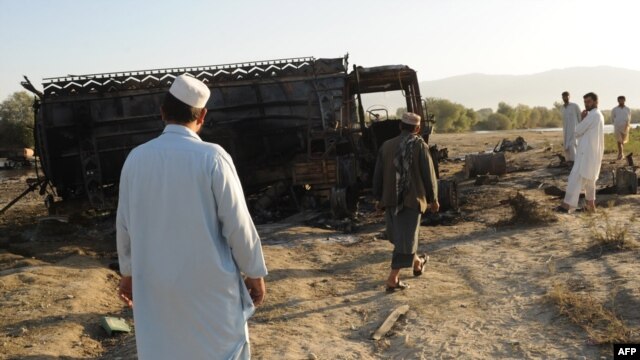 The attack by U.S. fighter jets on September 4, 2009, near the northern Afghan city of Konduz hit two fuel tankers stolen by insurgents.