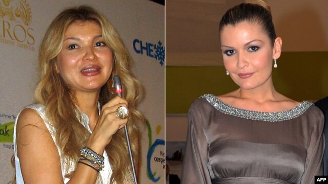 Gulnara Karimova (right) and her sister Lola Karimova-Tillyaeva