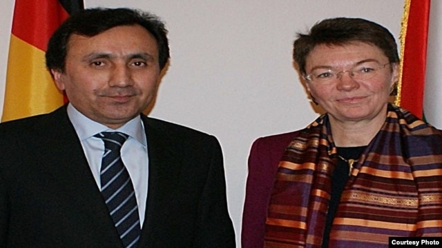 Patricia Flor was formerly Berlin's special envoy to Eastern Europe, the Caucasus, and Central Asia. Here she is pictured alongside Tajik Ambassador to Germany Imomudin Sattorov.
