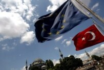 EU and Turkish flags flying in Istanbul earlier this month (epa)