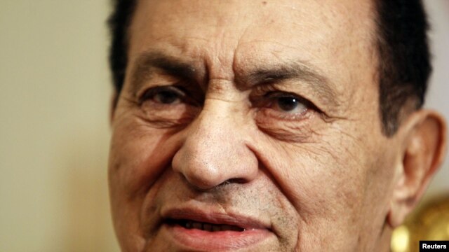 Egyptian President Hosni Mubarak: "He will not leave."