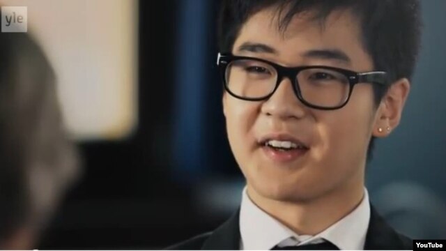 Kim Han Sol appears well spoken and confident in his interview with Elisabeth Rehn.