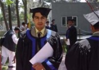 Khyber Tabesh on graduation day in Kabul (RFE/RL)