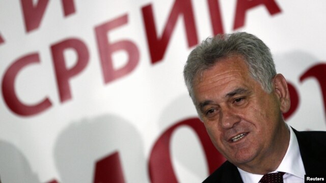 Tomislav Nikolić se obraća medijima nakon rezultata izbora, 6. maj 2012.