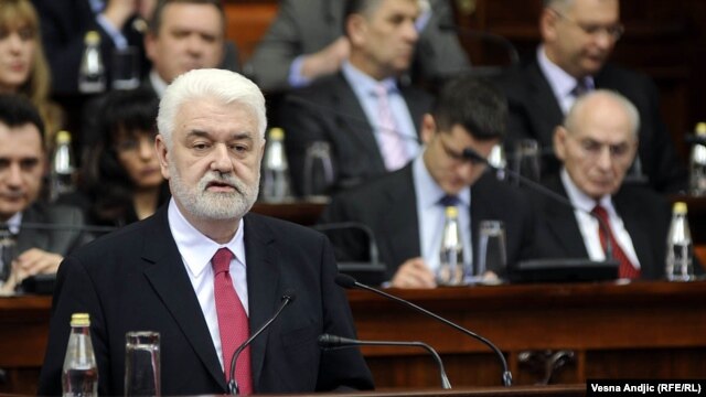 Mirko Cvetković u Skupštini za vreme dok je bio premijer, 2011.