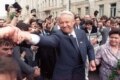 Yeltsin heading to vote in Russia's first presidential election as an independent country on June 12, 1991 (epa)
