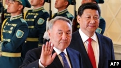 Kazakh President Nursultan Nazarbaev (left) and his Chinese counterpart Xi Jinping (right) already met in Astana earlier this year.