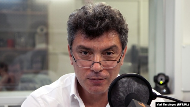 Boris Nemtsov in RFE/RL's Moscow studio (file photo)