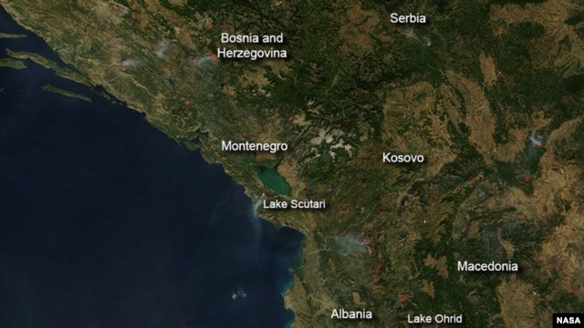 Fotografija NASA-e pokazuje požarišta u regionu