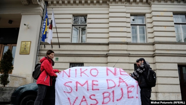 Građani na protestu u Sarajevu