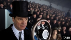 Actor Colin Firth in a scene from the film "The King's Speech," which revolves around British King George VI's efforts to overcome a debilitating stammer.