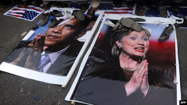 An anti-American protest in Karachi in December 2011