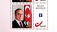 The Belgian "My Stamp" showing the late Azerbaijani President Heydar Aliyev