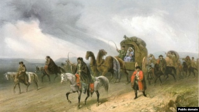 Боссоли. Татары путешествующие по степи.