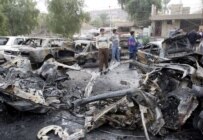 The scene of a car-bomb explosion in Baghdad on November 13 (epa)