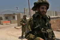 Israeli soldiers patrolling near the border with Lebanon on July 18 (epa)