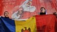 Protestatari moldoveni în fața ambasadei Rusiei de la București, 9 .01.2012