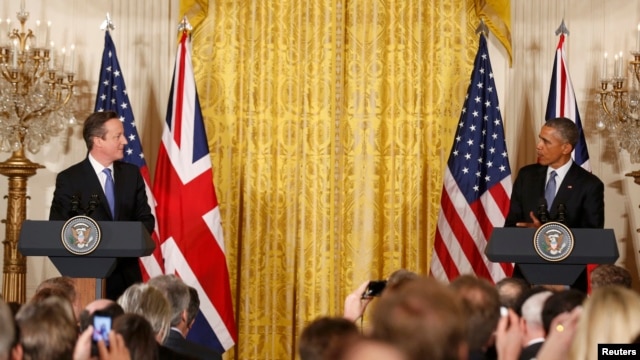 کاخ سفید - کنفرانس خبری مشترک باراک اوباما، رئیس جمهور آمریکا و دیوید کامرون، نخست وزیر بریتانیا 