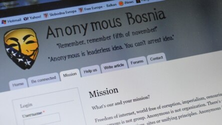 Anonim qrupu elan edir ki, Bosniyanın bütün nazirliklərinin saytlarını sıradan çıxardacaq