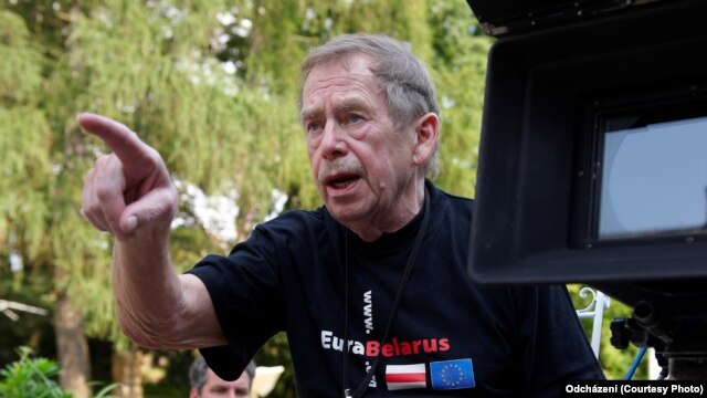 Vaclav Havel during the filming of "Leaving" in July and August in the Czech town of Ceska Skalice.