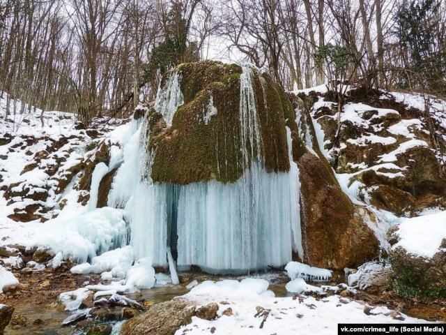 Прежний вид водопада Серебряные струи