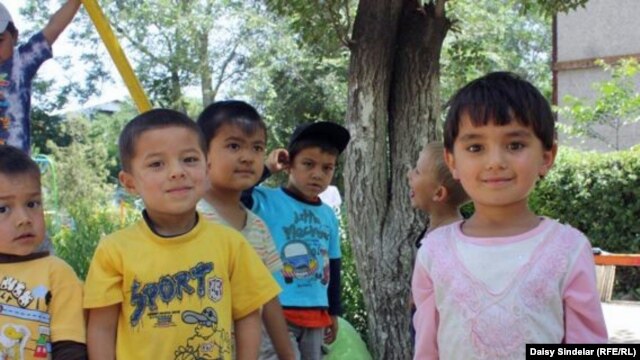 Students at Kindergarten No. 30 in Osh