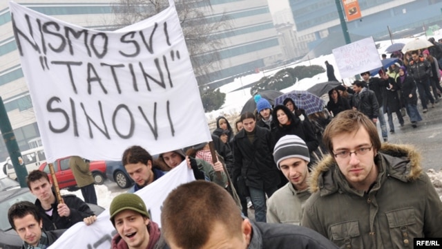 Jedan od protesta studenata u Sarajevu, foto: Midhat Poturović