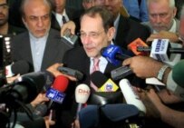 EU foreign policy chief Javier Solana on his arrival in Tehran on June 5 (epa)