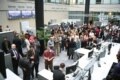 The newsroom filled with people awaiting an appearance by Vaclav Havel.