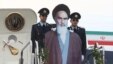 A cardboard Ayatollah Ruhollah Khomeini arrives in Tehran to mark the 33rd anniversary of his triumphant return to Iran following the Islamic Revolution. 