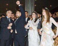 Ramzan Kadyrov, with his arm raised, celebrates his 30th birthday (ITAR-TASS)