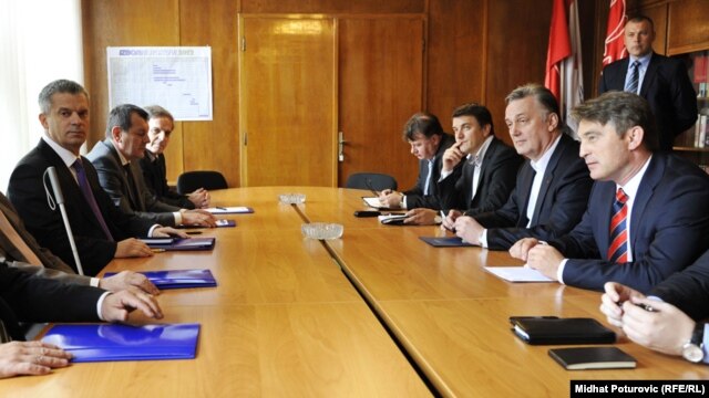 Sastanak predstavnika SDP BiH i SBB-a, Sarajevo, 1. jun 2012.