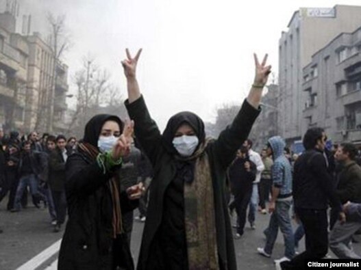 نمایی از تظاهرات روز دوشنبه ۲۵ بهمن ماه در تهران