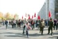 Demonstrators in Bishkek on November 6 (RFE/RL)